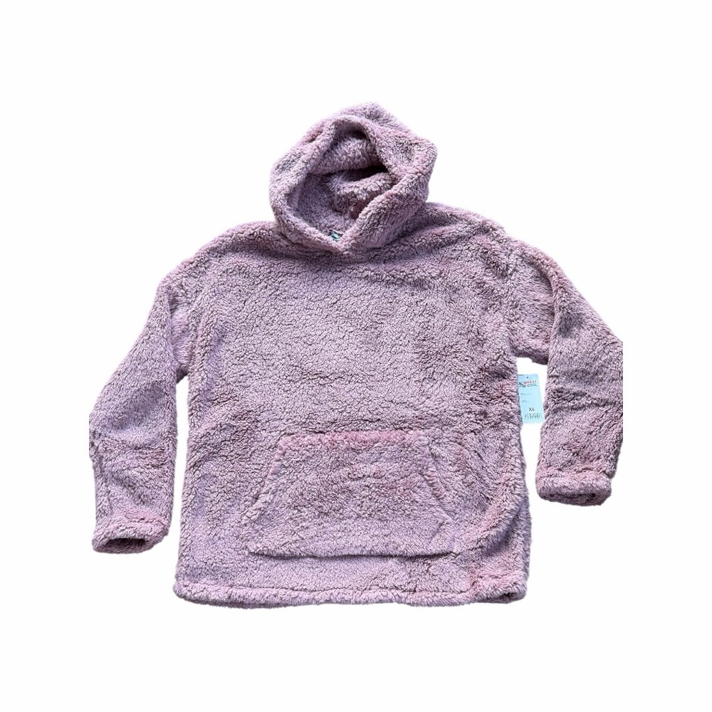 COZY FLEECE HOODIE PINK ADULT WOMEN LARGE NEW WITH TAGS